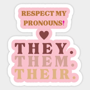 Gender Neutral Pronouns Sticker